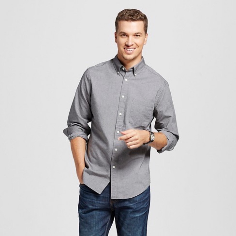 Merona Grey Button Up Dress Shirt.